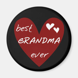 Red Heart Best Grandma Ever T-shirts and Gifts Magnet