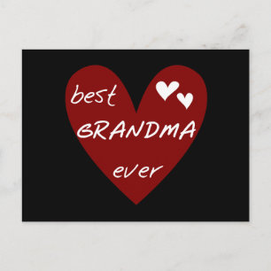 Red Heart Best Grandma Ever T-shirts Gifts Postcard