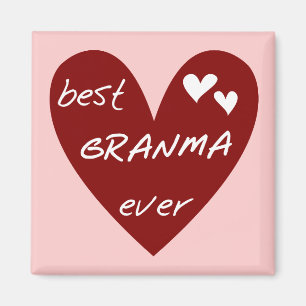 Red Heart Best Granma Ever T-shirts and Gifts Magnet