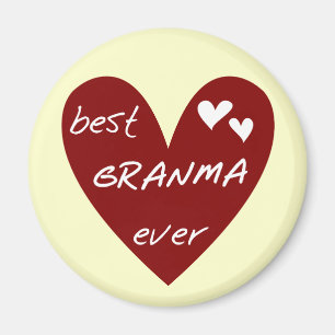Red Heart Best Granma Ever T-shirts and Gifts Magnet