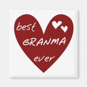 Red Heart Best Granma Ever T-shirts and Gifts Magnet