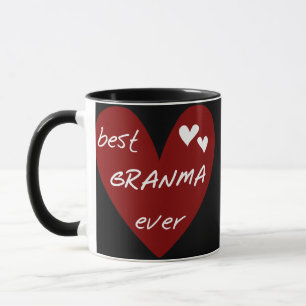 Red Heart Best Granma Ever T-shirts and Gifts Mug