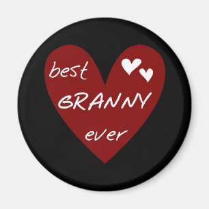 Red Heart Best Granny Ever Tshirts and Gifts Magnet