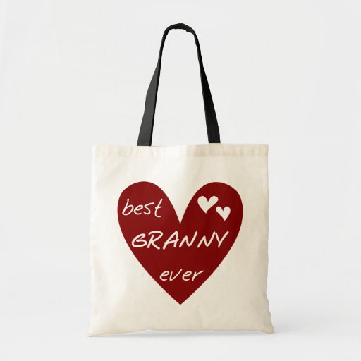 Image of Red Heart Best Granny Ever Tshirts and Gifts Tote Bag