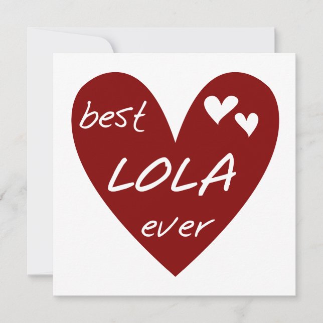 Red Heart Best Lola Ever T-shirts and Gifts (Front)