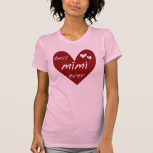Red Heart Best Mimi Ever Tshirts and Gifts