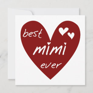 Red Heart Best Mimi Ever Tshirts and Gifts