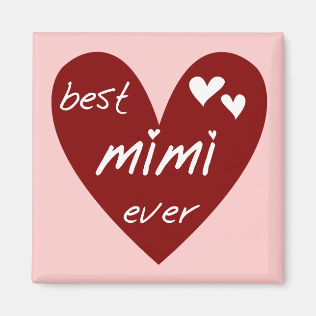 Red Heart Best Mimi Ever Tshirts and Gifts Magnet (Front)