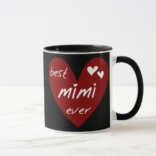 Red Heart Best Mimi Ever Tshirts and Gifts Mug