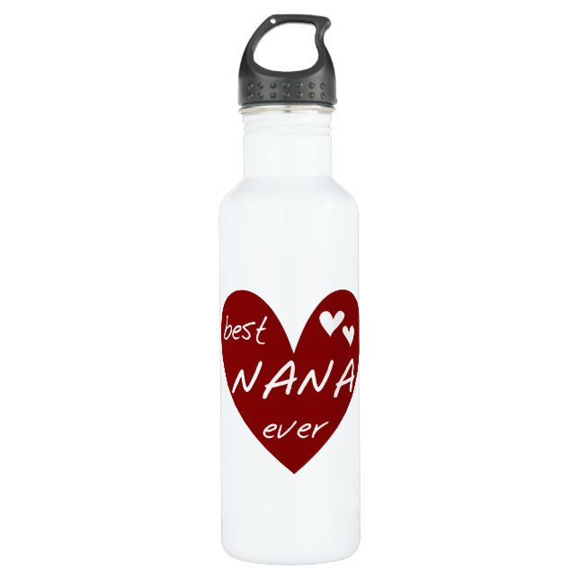 Red Heart Best Nana Ever Liberty 710 Ml Water Bottle (Front)