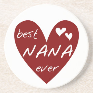 Red Heart Best Nana Ever T-shirts and Gifts Coaster