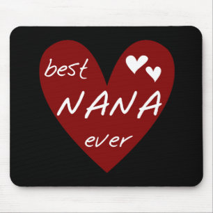 Red Heart Best Nana Ever T-shirts and Gifts Mouse Mat