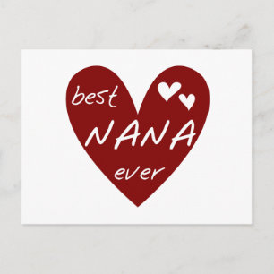 Red Heart Best Nana Ever T-shirts and Gifts Postcard
