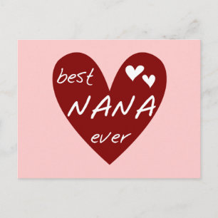 Red Heart Best Nana Ever T-shirts and Gifts Postcard