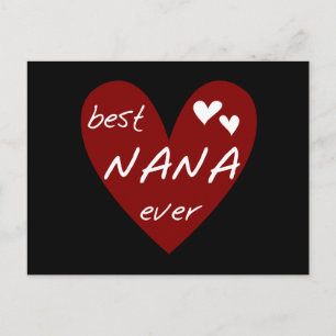 Red Heart Best Nana Ever T-shirts and Gifts Postcard