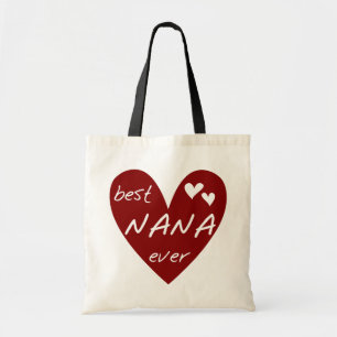 Red Heart Best Nana Ever T-shirts and Gifts Tote Bag