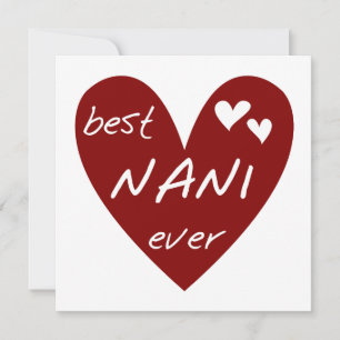 Red Heart Best Nani Ever T-shirts and GIfts