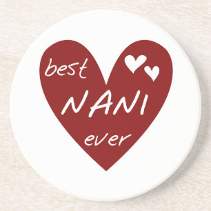 Red Heart Best Nani Ever T-shirts and GIfts Coaster