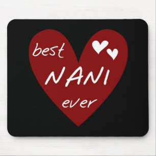 Red Heart Best Nani Ever T-shirts and GIfts Mouse Mat