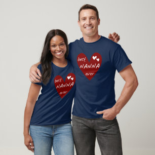 Red Heart Best Nanna Ever t-shirts and Gifts