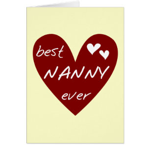 Red Heart Best Nanny Ever T-shirts and Gifts