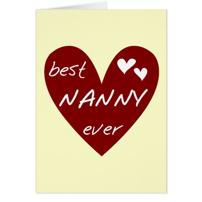 Red Heart Best Nanny Ever T-shirts and Gifts (Front)