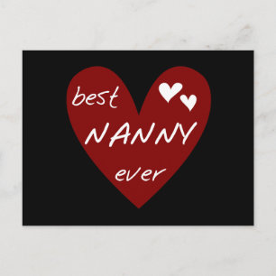 Red Heart Best Nanny Ever T-shirts and Gifts Postcard