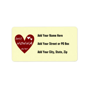 Red Heart Best Nonna Ever T-shirts gifts Label