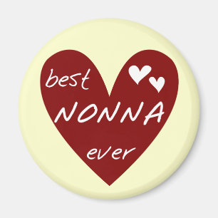 Red Heart Best Nonna Ever T-shirts gifts Magnet