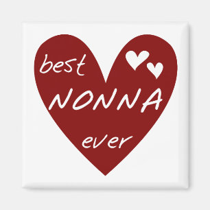 Red Heart Best Nonna Ever T-shirts gifts Magnet