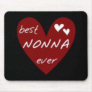 Red Heart Best Nonna Ever T-shirts gifts Mouse Mat
