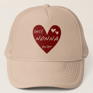 Red Heart Best Nonna Ever T-shirts gifts Trucker Hat
