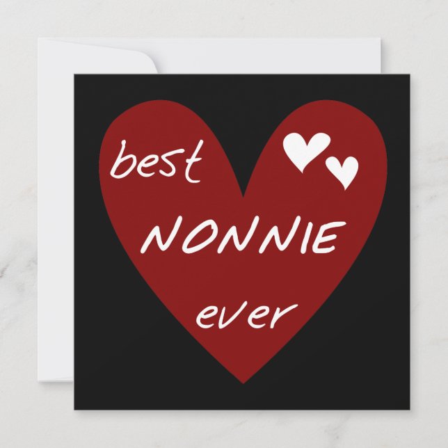 Red Heart Best Nonnie Ever T-shirts and Gifts (Front)