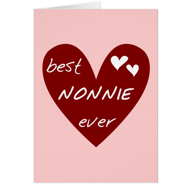Red Heart Best Nonnie Ever T-shirts and Gifts (Front)