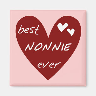 Red Heart Best Nonnie Ever T-shirts and Gifts Magnet