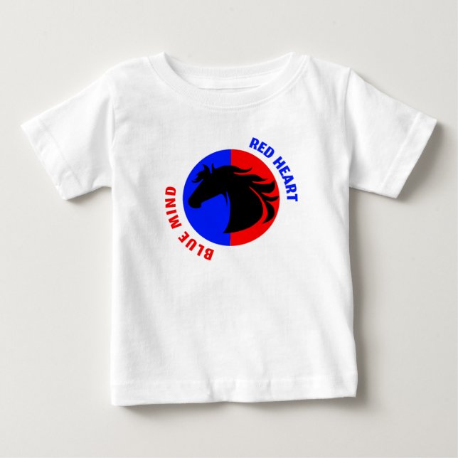 Red Heart Blue Mind Baby Bodysuit (Front)