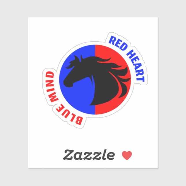 Red Heart Blue Mind Custom Vinyl Sticker (Sheet)