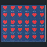 Red Heart Blue Modern Minimalist Wedding Wrapping Paper<br><div class="desc">You can easily change the fonts and colors. You can also add your logo and the background image as you like.</div>