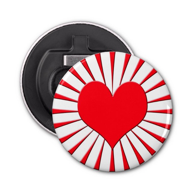 Red heart bottle opener (Front)