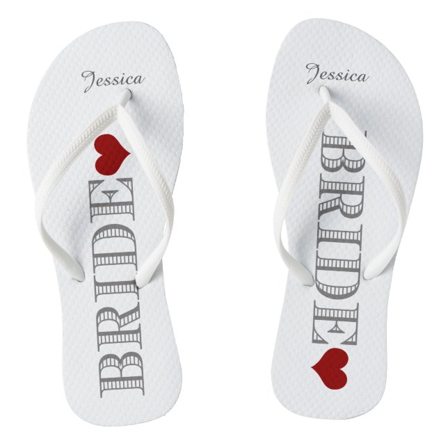 Red Heart Bride's Flip Flops (Footbed)