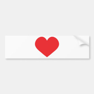 red heart bumper sticker
