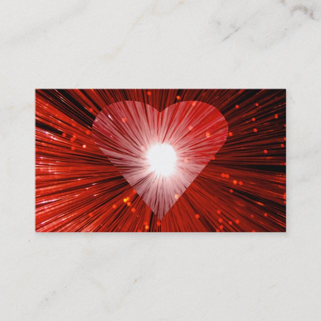 Red Heart business card black (Front)