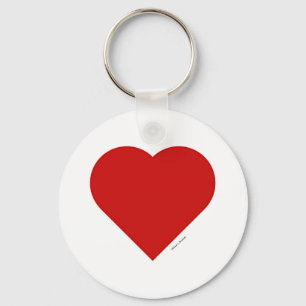 RED HEART Button Keychain