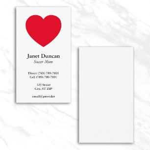 Red Heart Calling Card