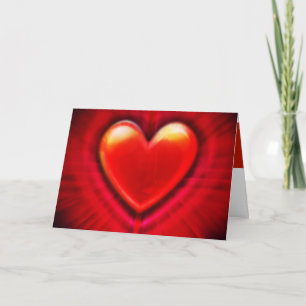 Red heart card with love.