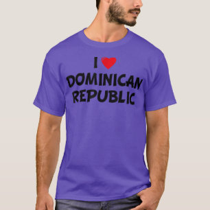 Red Heart Caribbean Holiday I Love Dominican Repub T-Shirt