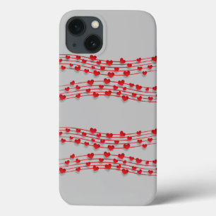 Red heart iPhone 13 case