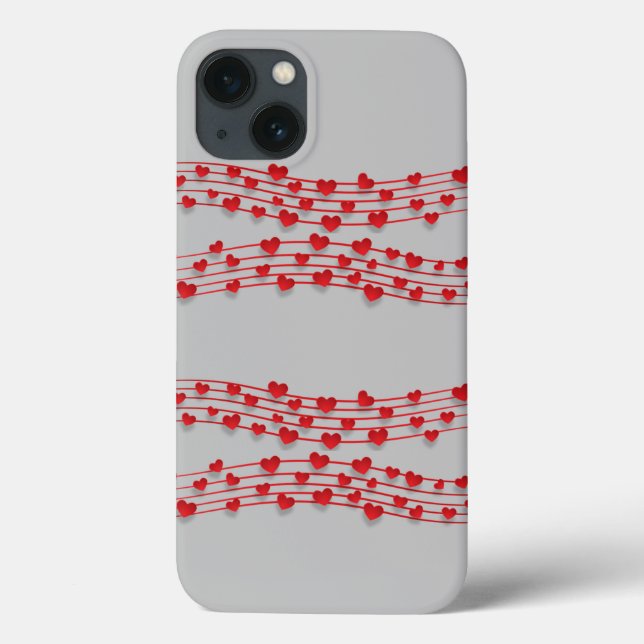 Red heart Case-Mate iPhone case (Back)