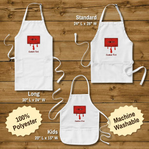 Red heart cassette adult apron