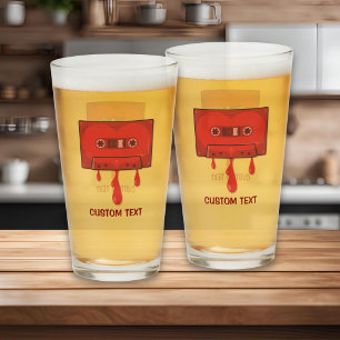 Red Heart Cassette Glass